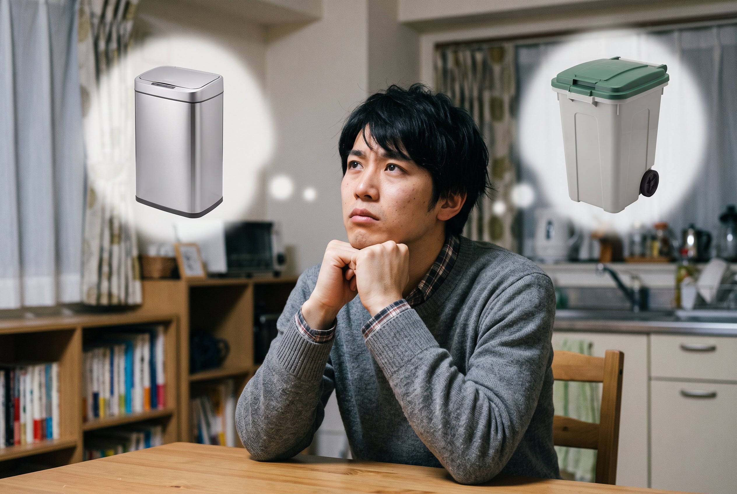 消臭と見た目で悩む人物
